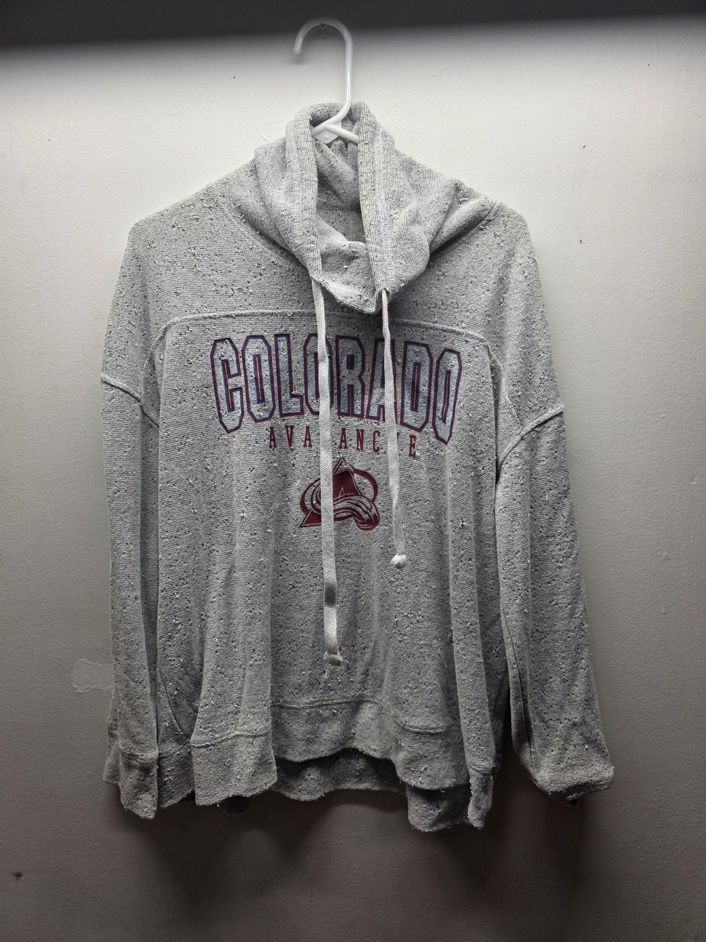 Colorado Avalanche Women's Gray Hooded Pullover Sweater